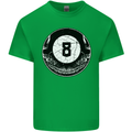 8-Ball Skull Pool Player 9-Ball Mens Cotton T-Shirt Tee Top Irish Green