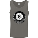 8-Ball Skull Pool Player 9-Ball Mens Vest Tank Top Charcoal