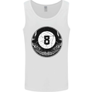 8-Ball Skull Pool Player 9-Ball Mens Vest Tank Top White