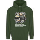 80 Year Old Banger Birthday 80th Year Old Mens 80% Cotton Hoodie Forest Green