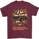 80 Year Old Banger Birthday 80th Year Old Mens T-Shirt 100% Cotton Maroon