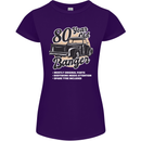 80 Year Old Banger Birthday 80th Year Old Womens Petite Cut T-Shirt Purple