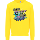 80s Baby 90s Made Me Music Pop Rock Kids Sweatshirt Jumper Yellow