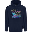 80s Baby 90s Made Me Music Pop Rock Mens 80% Cotton Hoodie Navy Blue