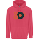 80s Music Vinyl Record Decks Turntable Childrens Kids Hoodie Heliconia