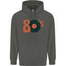 80s Music Vinyl Record Decks Turntable Childrens Kids Hoodie Storm Grey