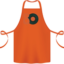 80s Music Vinyl Record Decks Turntable Cotton Apron 100% Organic Orange