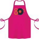 80s Music Vinyl Record Decks Turntable Cotton Apron 100% Organic Pink