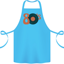 80s Music Vinyl Record Decks Turntable Cotton Apron 100% Organic Turquoise