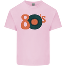 80s Music Vinyl Record Decks Turntable Kids T-Shirt Childrens Light Pink