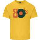 80s Music Vinyl Record Decks Turntable Kids T-Shirt Childrens Yellow