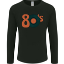 80s Music Vinyl Record Decks Turntable Mens Long Sleeve T-Shirt Black