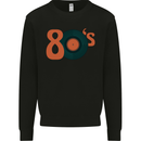 80s Music Vinyl Record Decks Turntable Mens Sweatshirt Jumper Black