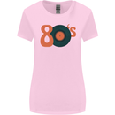 80s Music Vinyl Record Decks Turntable Womens Wider Cut T-Shirt Light Pink