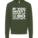 80th Birthday 80 Year Old Don't Grow Up Funny Mens Sweatshirt Jumper Forest Green