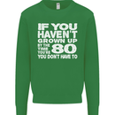 80th Birthday 80 Year Old Don't Grow Up Funny Mens Sweatshirt Jumper Irish Green