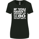 80th Birthday 80 Year Old Don't Grow Up Funny Womens Wider Cut T-Shirt Black
