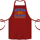 80th Birthday Turning 80 Is Great Cotton Apron 100% Organic Maroon