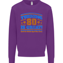 80th Birthday Turning 80 Is Great Mens Sweatshirt Jumper Purple
