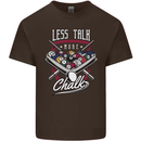 9-Ball Pool Less Talk More Chalk Funny Mens Cotton T-Shirt Tee Top Dark Chocolate