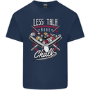 9-Ball Pool Less Talk More Chalk Funny Mens Cotton T-Shirt Tee Top Navy Blue