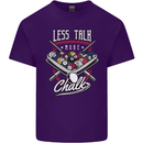 9-Ball Pool Less Talk More Chalk Funny Mens Cotton T-Shirt Tee Top Purple