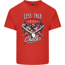 9-Ball Pool Less Talk More Chalk Funny Mens Cotton T-Shirt Tee Top Red