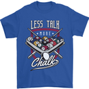 9-Ball Pool Less Talk More Chalk Funny Mens T-Shirt 100% Cotton Royal Blue