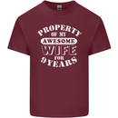 9 Year Wedding Anniversary 9th Funny Wife Mens Cotton T-Shirt Tee Top Maroon