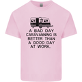 A Bad Day Caravanning Caravan Funny Mens Cotton T-Shirt Tee Top Light Pink