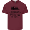 A Bad Day Caravanning Caravan Funny Mens Cotton T-Shirt Tee Top Maroon