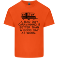 A Bad Day Caravanning Caravan Funny Mens Cotton T-Shirt Tee Top Orange