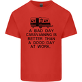 A Bad Day Caravanning Caravan Funny Mens Cotton T-Shirt Tee Top Red