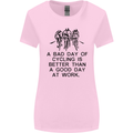 A Bad Day of Cycling Cyclist Funny Womens Wider Cut T-Shirt Light Pink