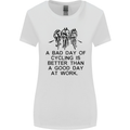 A Bad Day of Cycling Cyclist Funny Womens Wider Cut T-Shirt White