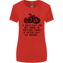 A Bad Day on My Bike Motorbike Biker Womens Wider Cut T-Shirt Red