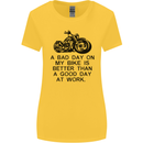 A Bad Day on My Bike Motorbike Biker Womens Wider Cut T-Shirt Yellow