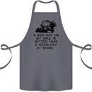 A Bad Day on My Bike Motorcycle Biker Cotton Apron 100% Organic Steel