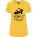 A Bad Day on My Bike Motorcycle Biker Womens Wider Cut T-Shirt Yellow