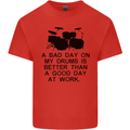 A Bad Day on My Drums Drummer Drumming Mens Cotton T-Shirt Tee Top Red