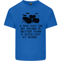 A Bad Day on My Drums Drummer Drumming Mens Cotton T-Shirt Tee Top Royal Blue