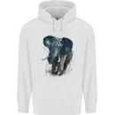 A Big Elephant Watercolour Childrens Kids Hoodie White