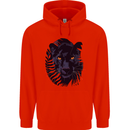 A Black Panther Mens 80% Cotton Hoodie Bright Red