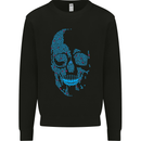 A Blue Skull Made of Guitars Guitarist Mens Sweatshirt Jumper Black