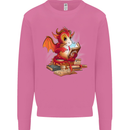 A Book Reading Dragon Bookworm Fantasy Mens Sweatshirt Jumper Azalea