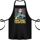 A Boy Who Loves Anime and Gaming Gamer Cotton Apron 100% Organic Black