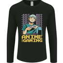 A Boy Who Loves Anime and Gaming Gamer Mens Long Sleeve T-Shirt Black