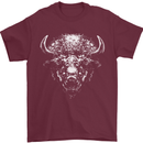 A Buffalo Head Mens T-Shirt 100% Cotton Maroon