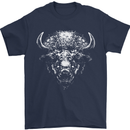 A Buffalo Head Mens T-Shirt 100% Cotton Navy Blue