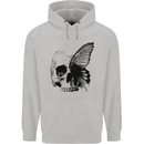 A Butterfly Skull Childrens Kids Hoodie Sports Grey